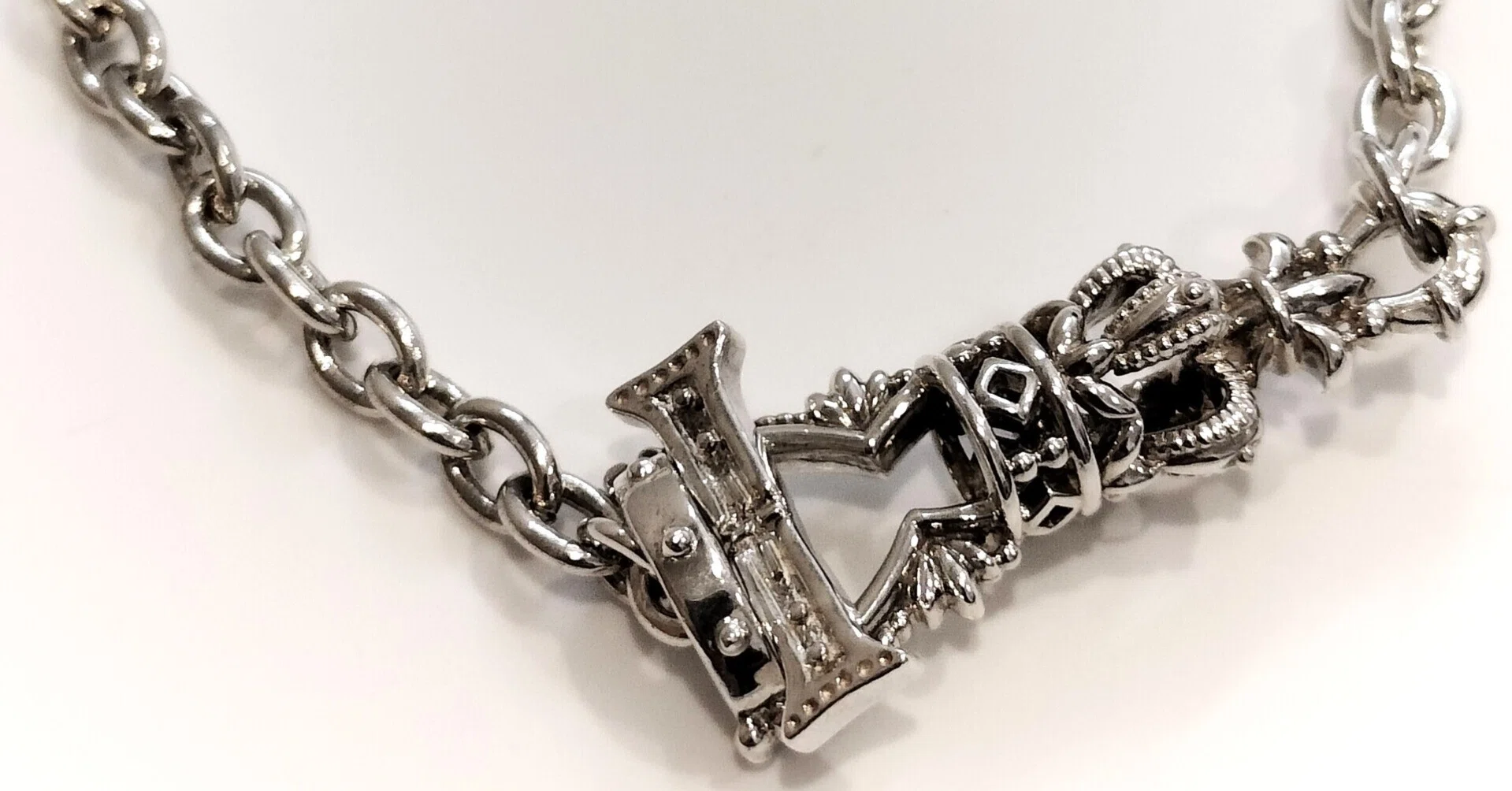 王冠モチーフ クラウンデザイン アズキチェーンブレスレット トグル 