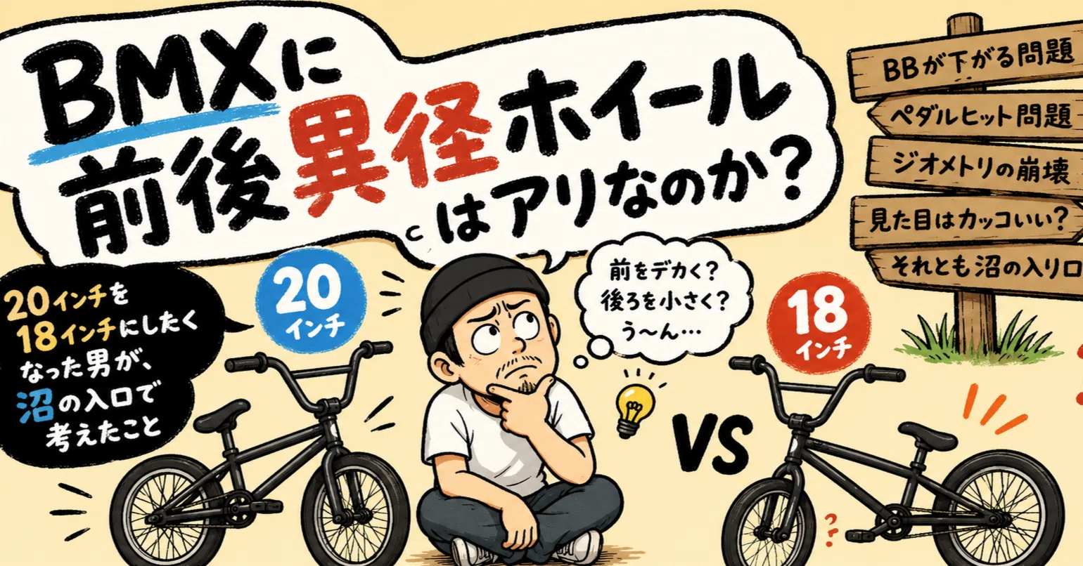 BMXに「前後異径ホイール」はアリなのか？｜ポタリオ