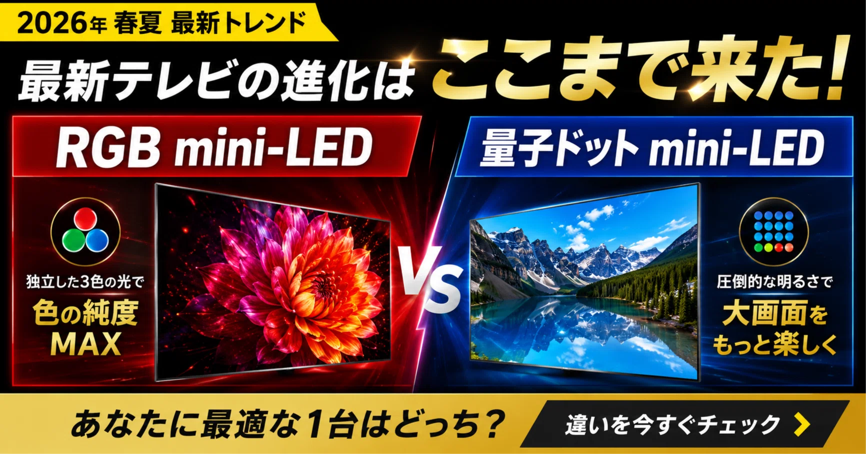 家電のプロが解説】2026年春夏・最新テレビのトレンド「RGB mini-LED
