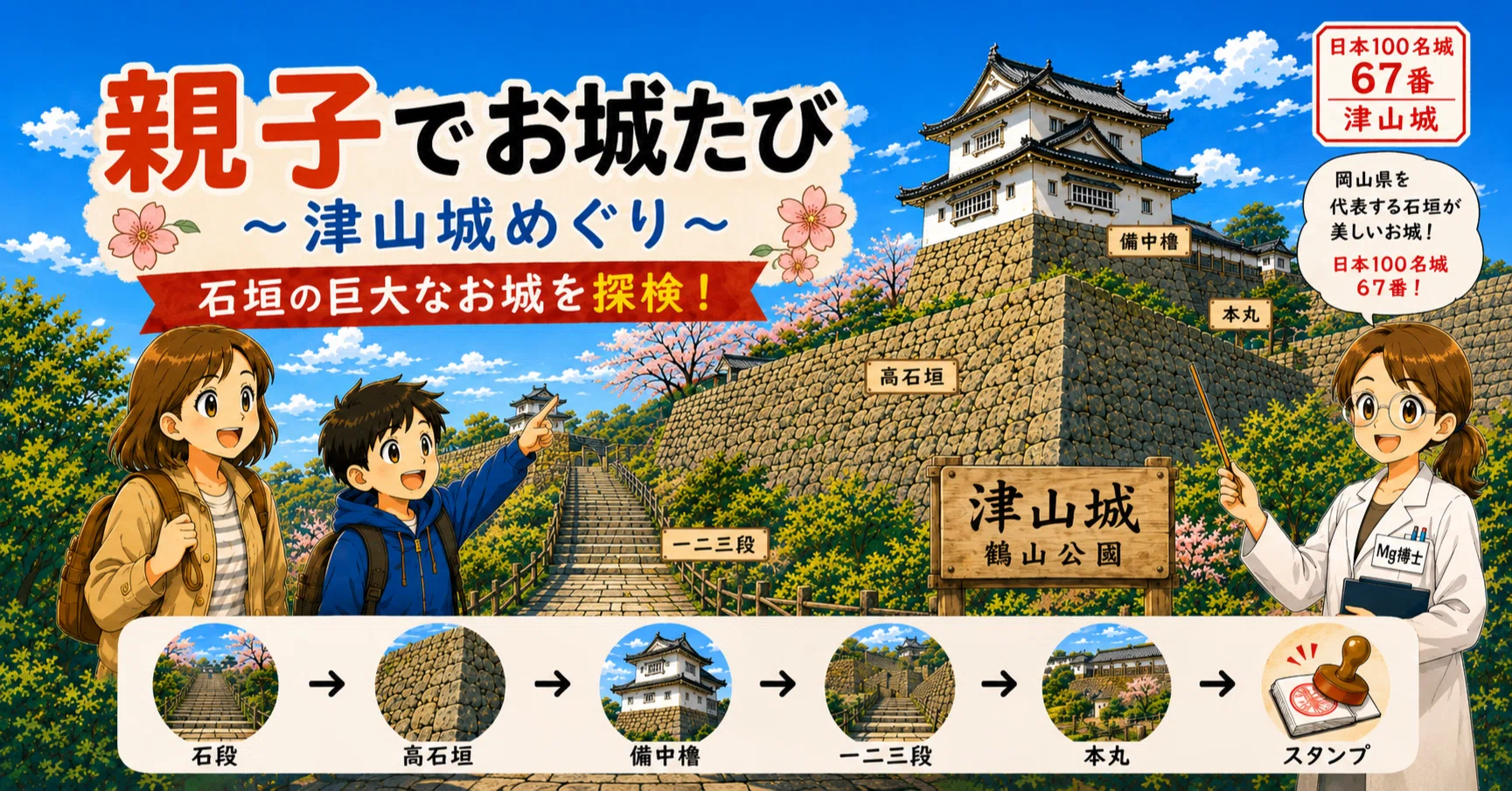 親子でお城たびシリーズ】津山城｜マグネシウム