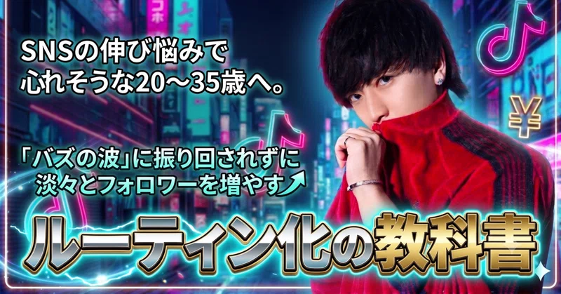 SNSの伸び悩みで心が折れそうな20〜35歳へ。「バズの波」に振り回されずに淡々とフォロワーを増やすルーティン化の教科書