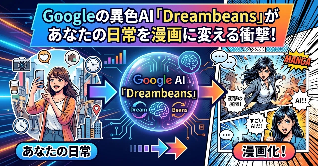 Googleの異色AI「Dreambeans」があなたの日常を漫画に変える衝撃！