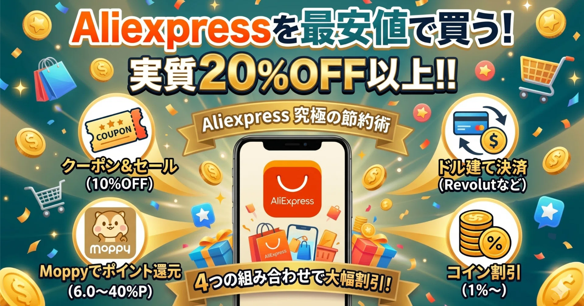 Aliexpress】できるだけ安く購入する方法（20%OFF）｜rapinm