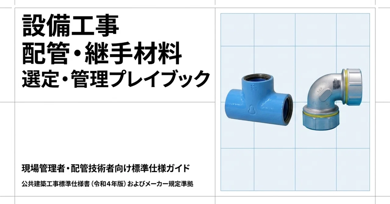 設備工事における配管・継手材料の選定と施工管理に関する技術解説 