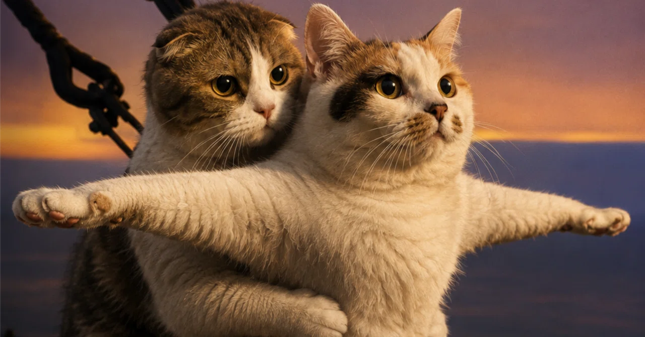 猫「NYAITANIC」ฅ^•ω•^ฅ｜ちなこ/猫と映画好き