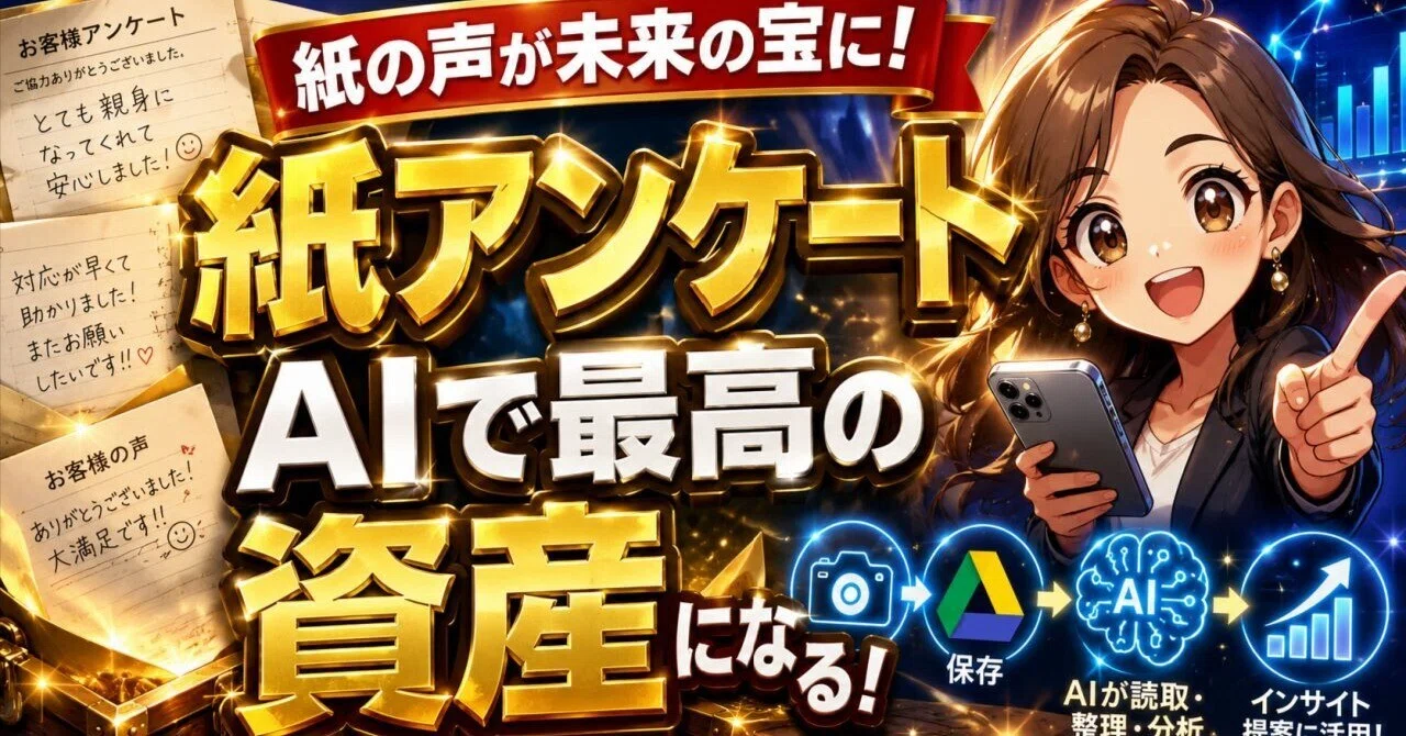 ? AI時代には過去の「紙のアンケート」が宝の山になるぞ！｜桑野一哉 