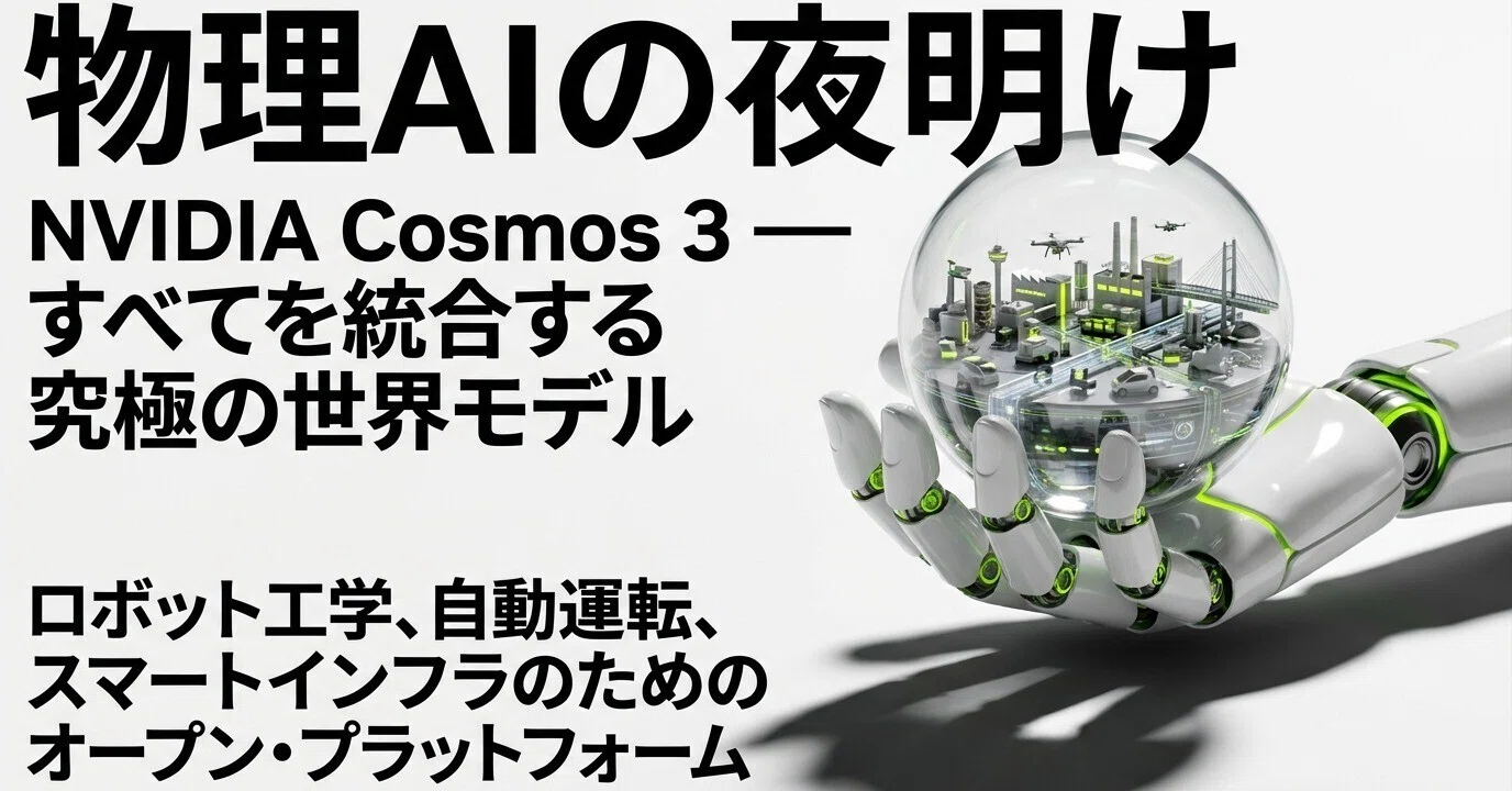 NVIDIA Cosmos 3：物理AIの未来を切り拓く世界モデルの全貌｜ゆいまる