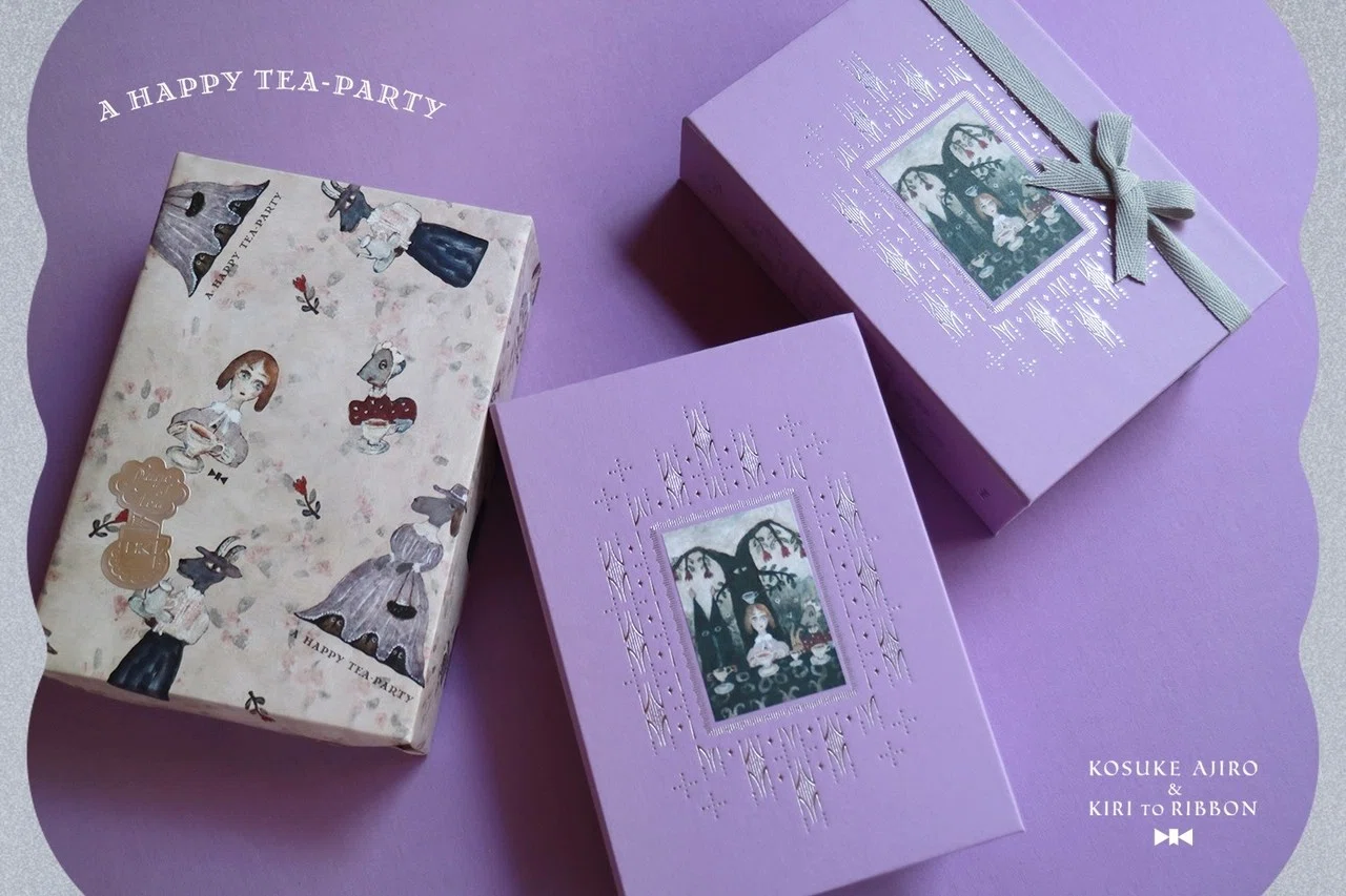 【網代幸介】 一点物 フェーブ 天使 たのしいお茶会 霧とリボン 希少品 網代幸介 & 霧とリボン｜箱入り紅茶セット《A HAPPY TEA PARTY