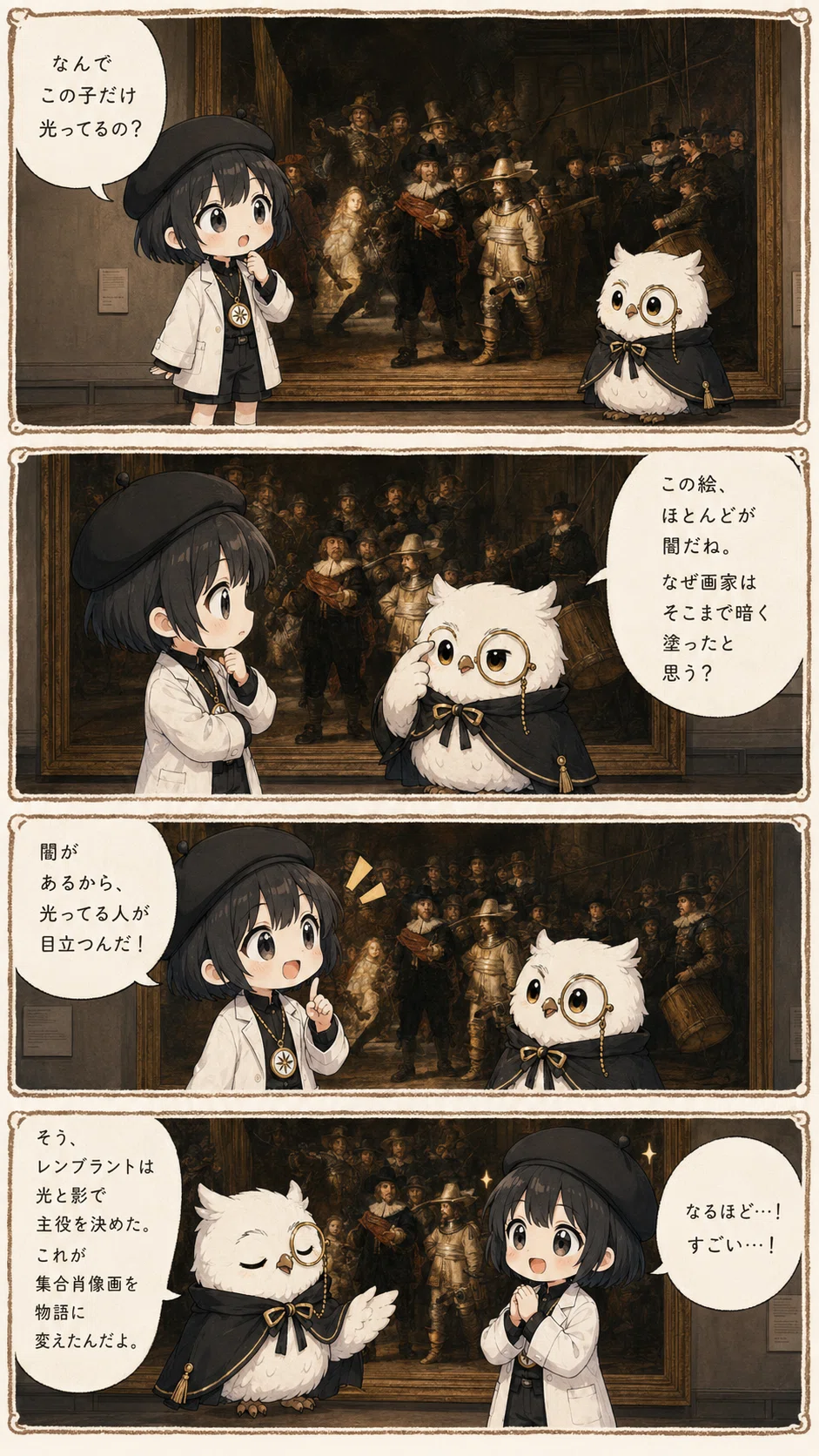 闇ばかりの絵の前で、なぜか目を離せなくなった ― レンブラント「夜警