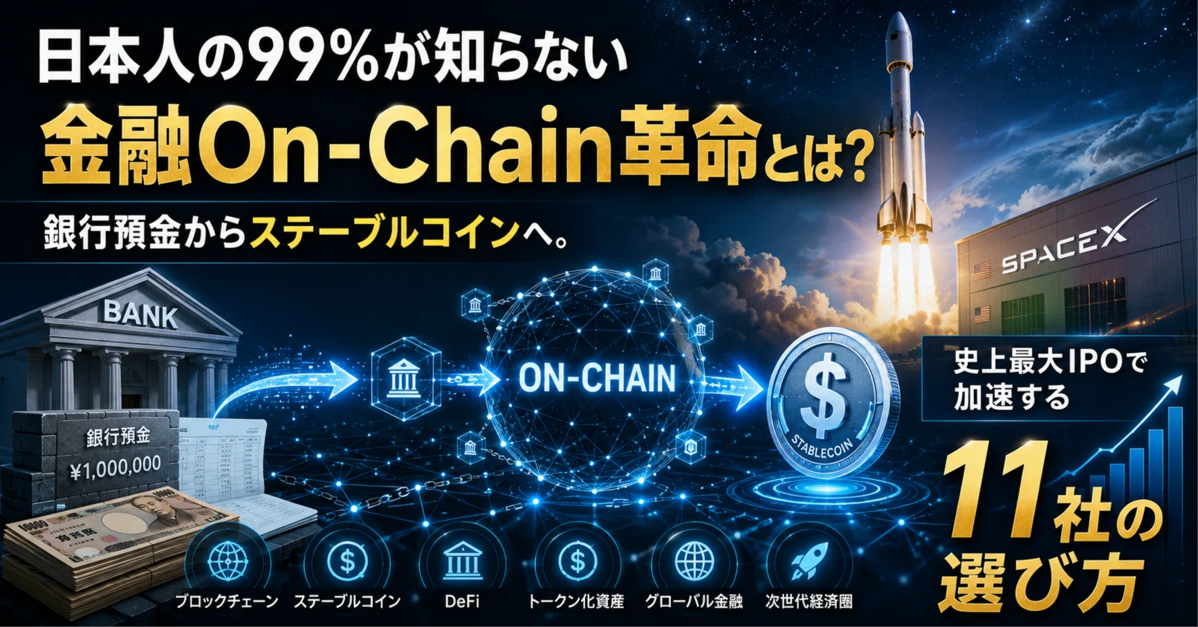 日本人の99%が知らない金融On-Chain革命とは?~銀行預金からステーブル
