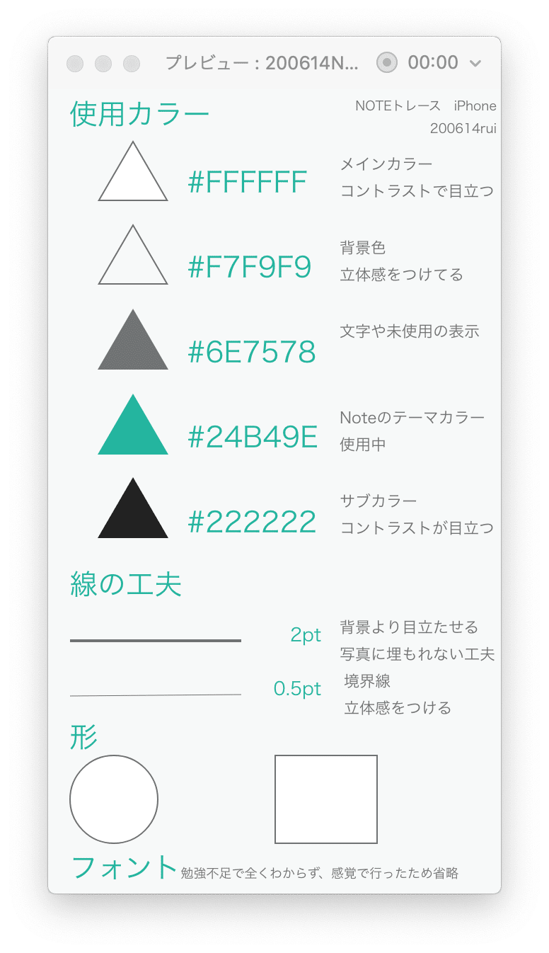 ２作目 Noteのプロフィール画面トレース Rui Note