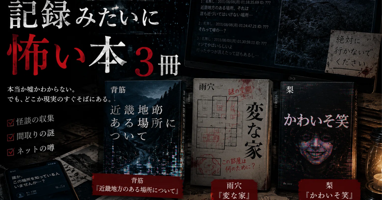 ネットで見つけた記録みたいに怖い本3冊｜夜に沈む本棚｜宵野くらげ