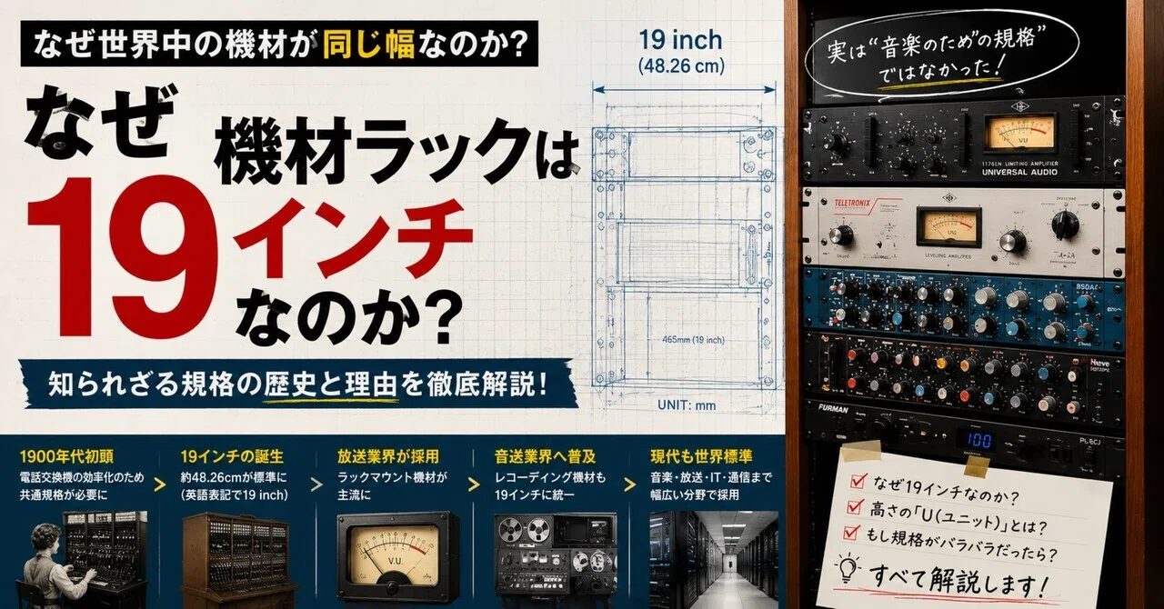 なぜ機材ラックは19インチなのか？｜N15BASE