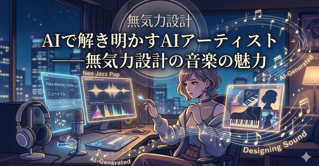 AIで解き明かすAIアーティスト ―「無気力設計」の音楽の魅力