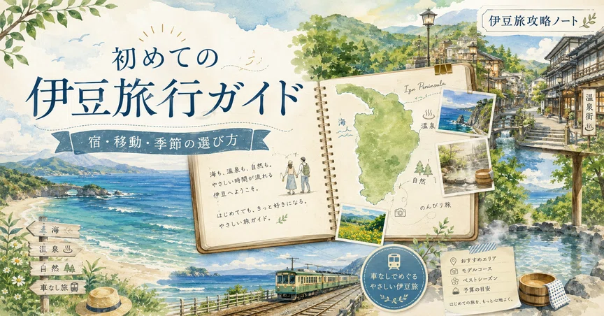 初めての伊豆旅行ガイド｜宿・移動・季節の選び方 - 2026-05｜伊豆旅