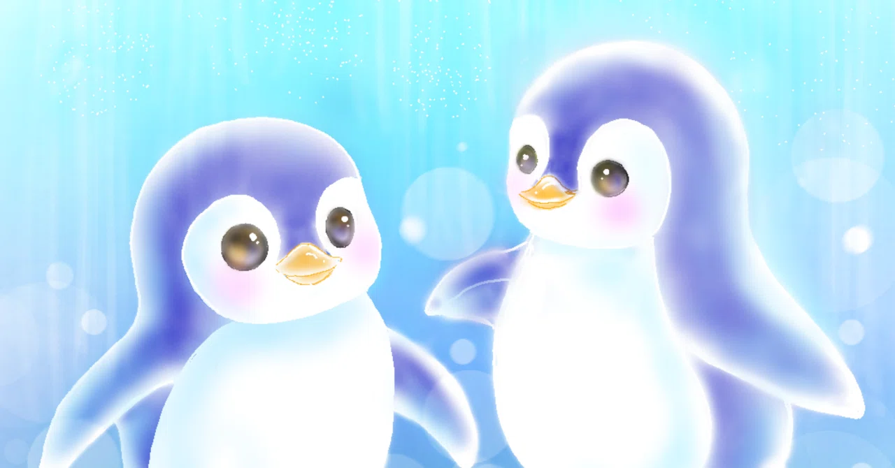 ペンギンって可愛いと思いませんか❓デジタルとアナログ描き比べ｜に