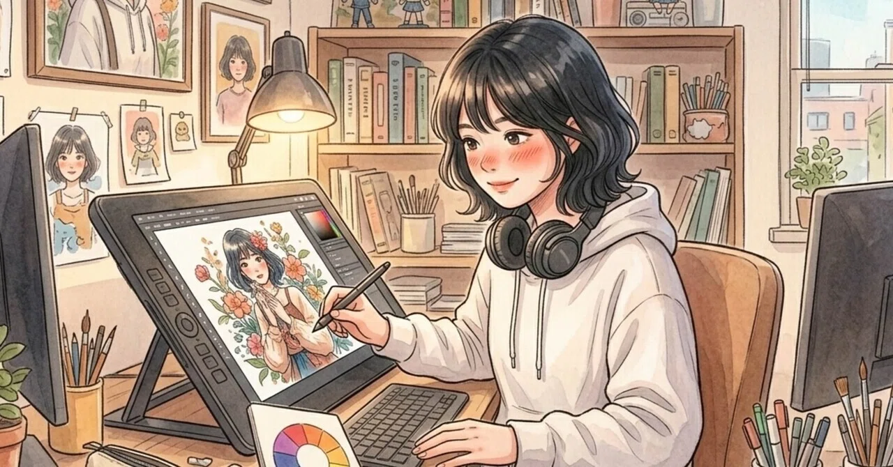 動作未確認　メルキャラ　森のゆうびん屋さんメール文章読上げふくろう　昔パソコン用 雑談】ChatGPT Images 2.0で絵本風イラストをつくってみた。｜AI活用