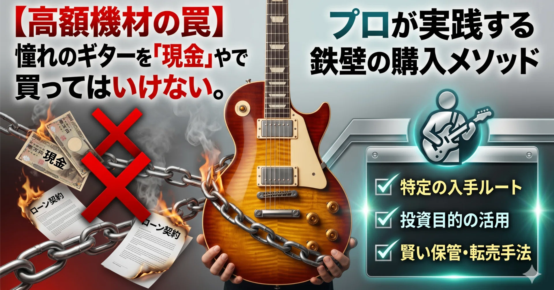 高額機材の罠】憧れのギターを「現金」や「ローン」で買ってはいけない 