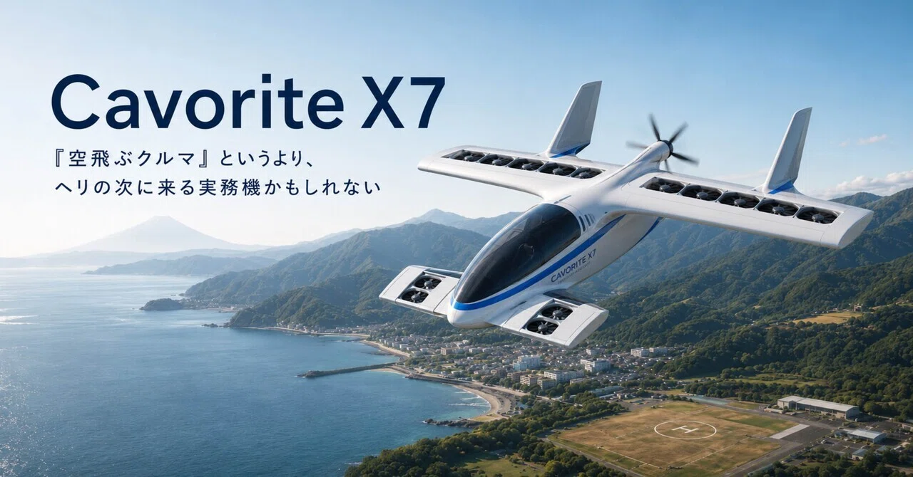 14Nav Cavorite X7「空飛ぶクルマ」というより、ヘリの次に来る実務機