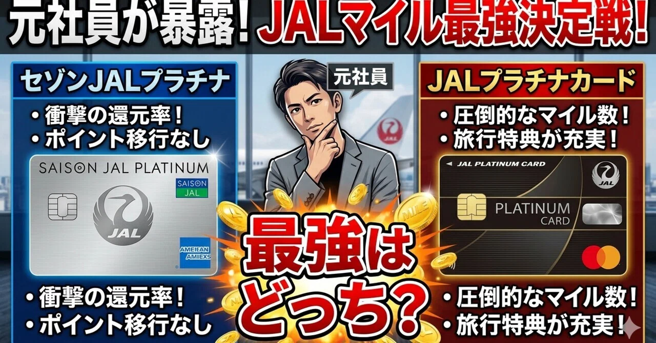 元社員が暴露！JALマイル最強はどっち？セゾンvsJALプラチナ｜Kenji.元