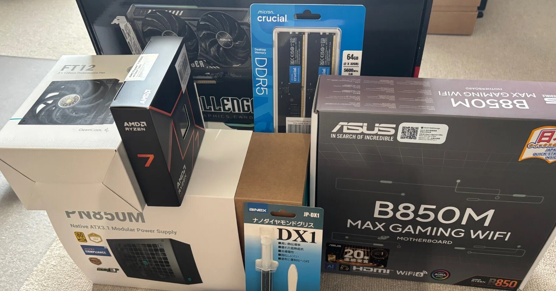 久しぶりのPC組み立て（Ryzen9700X＆Radeon9070XT）｜にしし