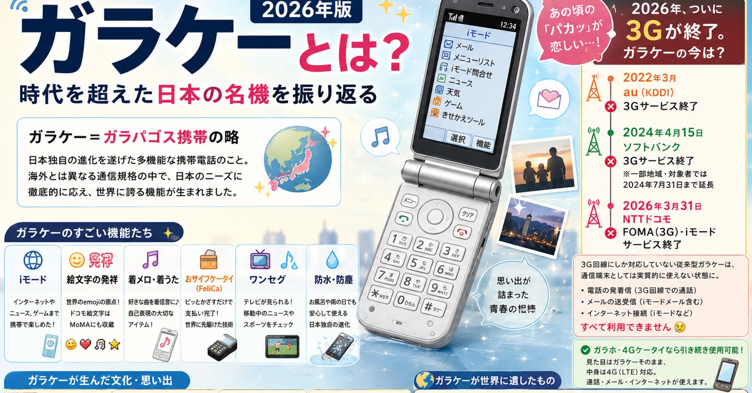 📱 ガラケーとは？2026年版｜時代を超えた日本の名機を振り返る