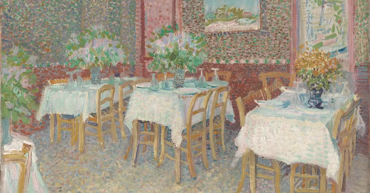 ゴッホ展　ロルバーン　レストランの内部 大ゴッホ展」出品作⑱ ゴッホ《レストランの内部》パリ、1887年｜美術