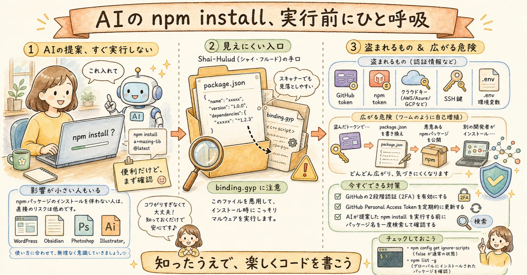 AIが提案するnpm installをそのまま実行する前に読んでほしい話