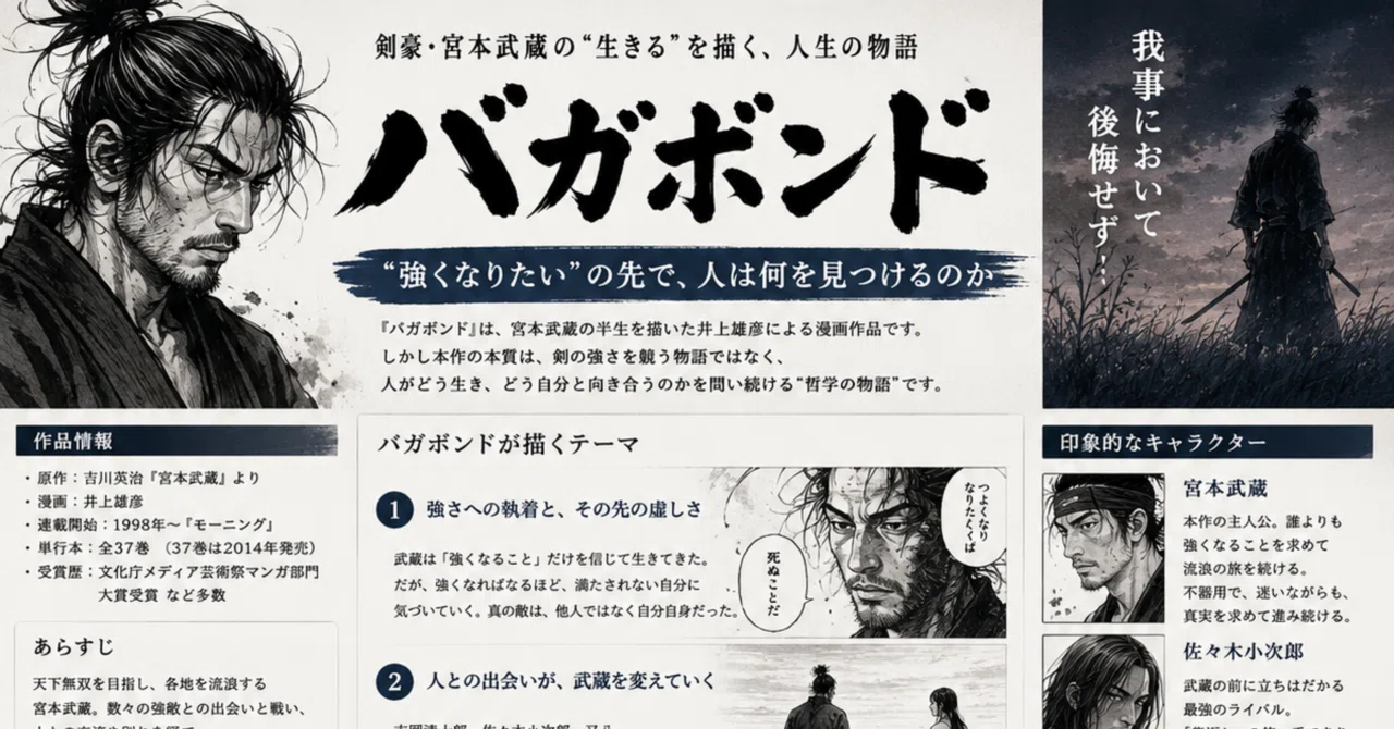 バガボンド』考察｜強さを追い続けた男が、最後に辿り着いたのは「勝つ