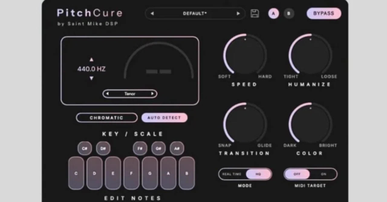 無料のボーカルピッチ補正プラグイン - PitchCure｜free plugin