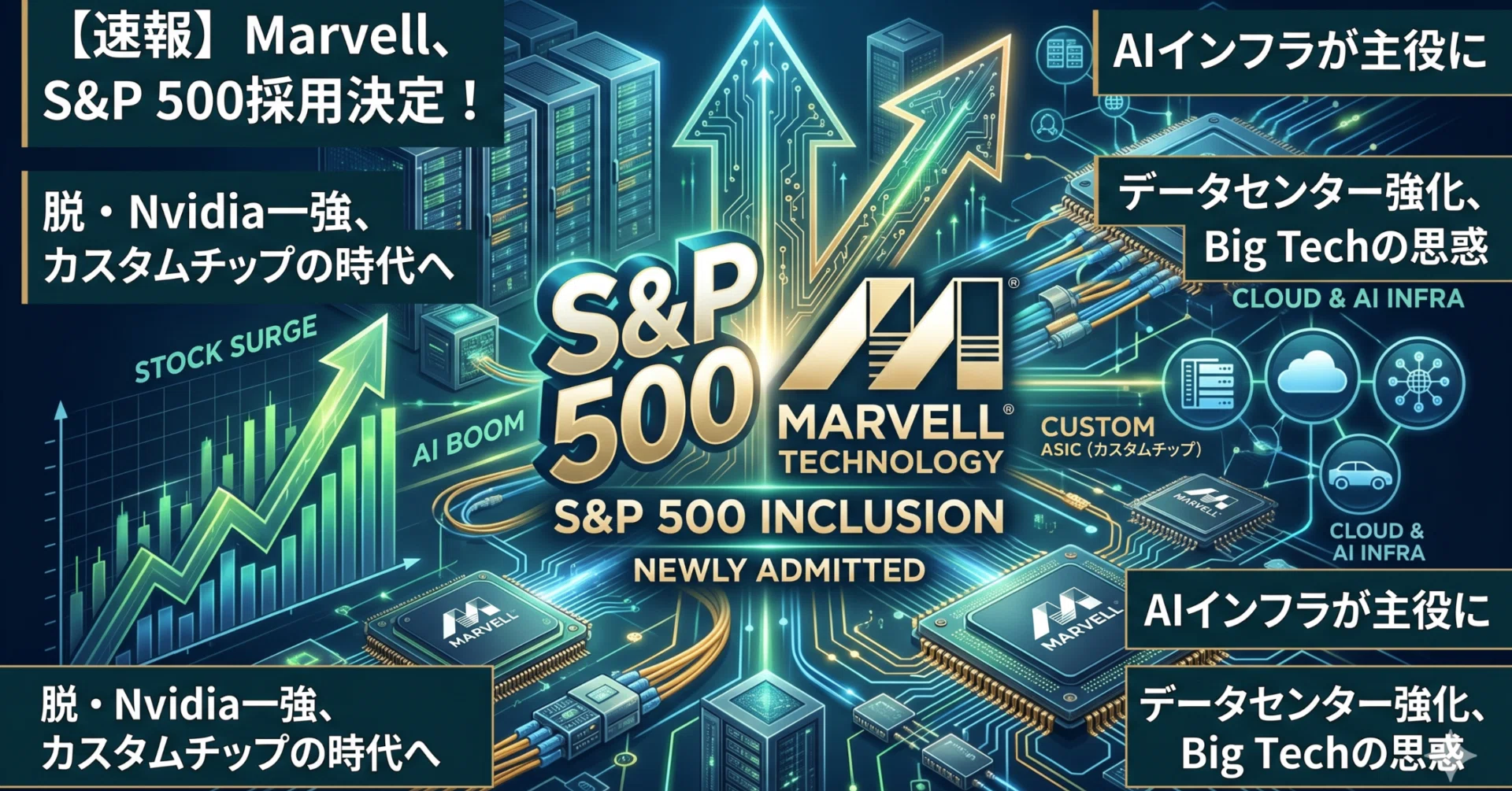 テック潮流】AIブームの裏で進む「インフラ激変」— MarvellのS&P500