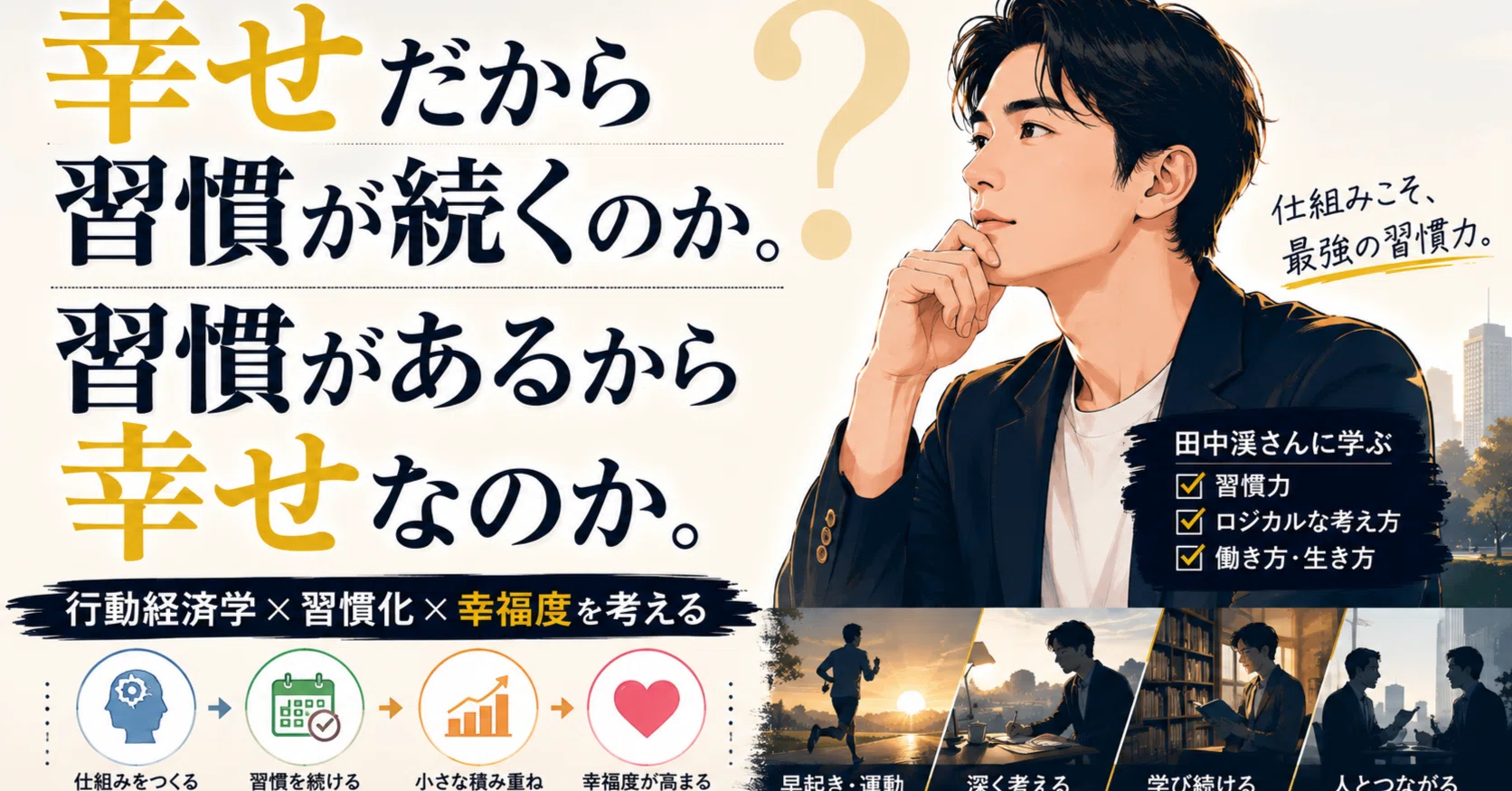 幸せだから習慣が続くのか。習慣があるから幸せなのか。｜福島 宏平