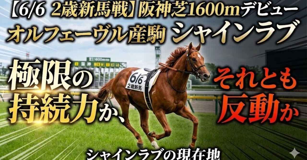 6/6 2歳新馬戦】阪神芝1600mデビュー極限の持続力か、それとも反動かオ