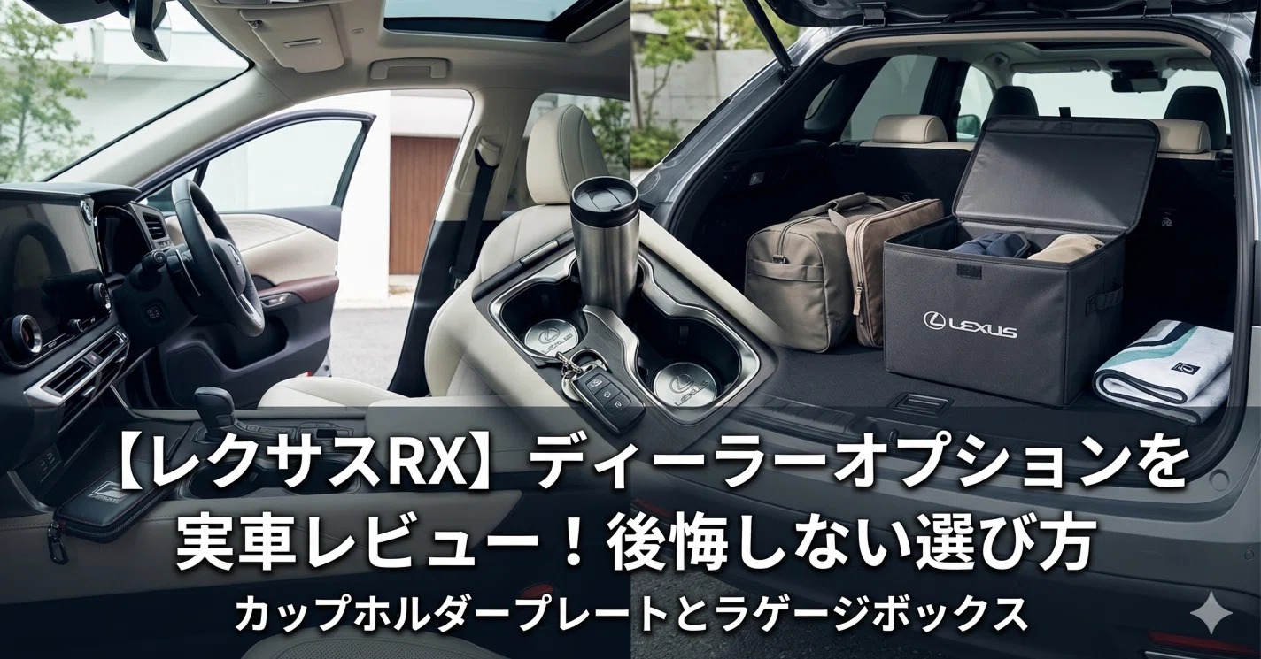 レクサスRXのディーラーオプションで後悔？カップホルダープレートと