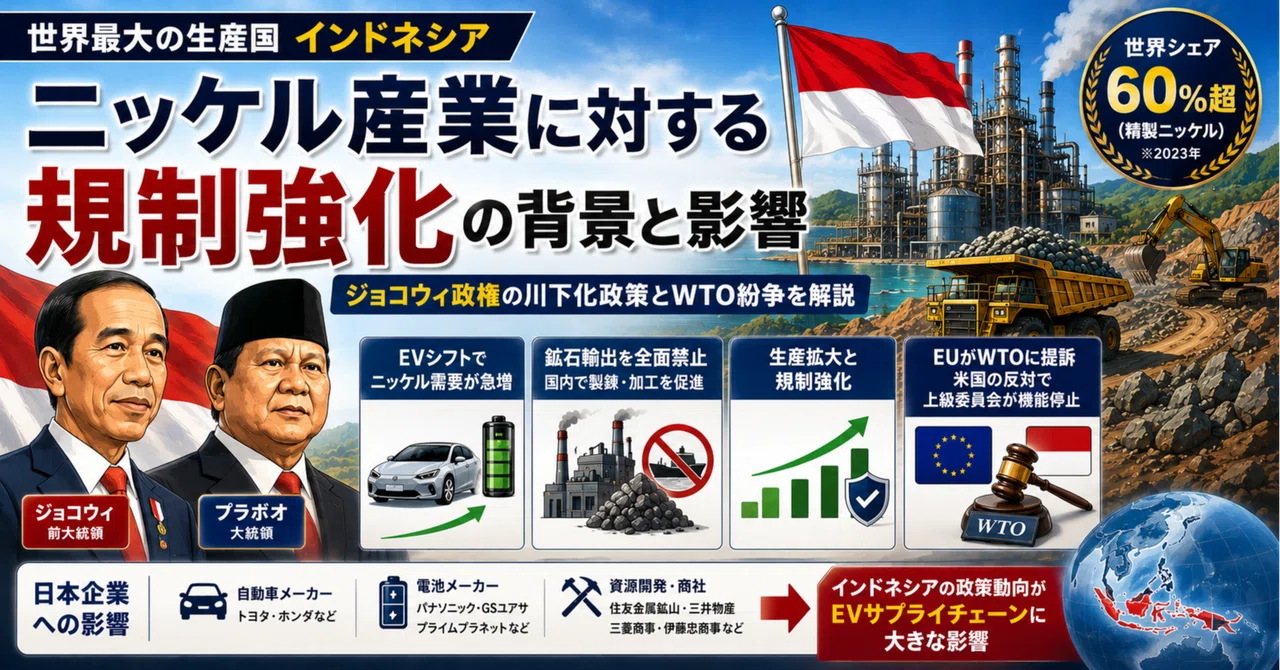 インドネシアのニッケル規制強化 ― ジョコウィ政権の「川下化政策」と