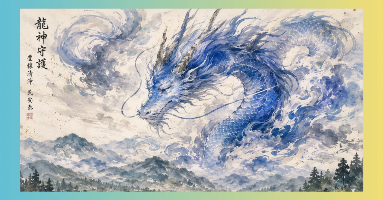 クリエイター龍神さんと皆さんに、絵と文を｜龍神守護｜noteの夜には