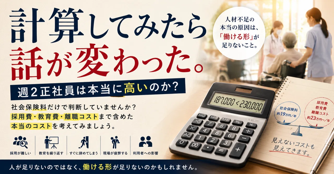 週2正社員は高い? 本当に高いのは何だろう?