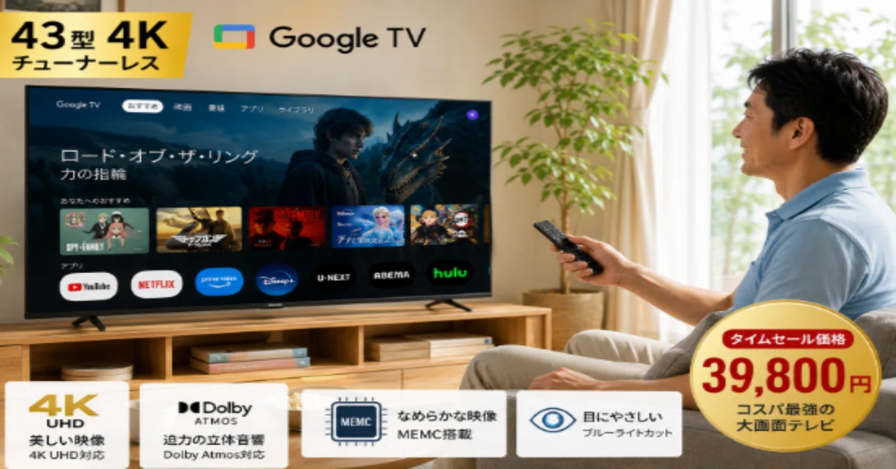 脱・地上波】子どものYouTube専用にするはずが。4万円のフィリップス4K