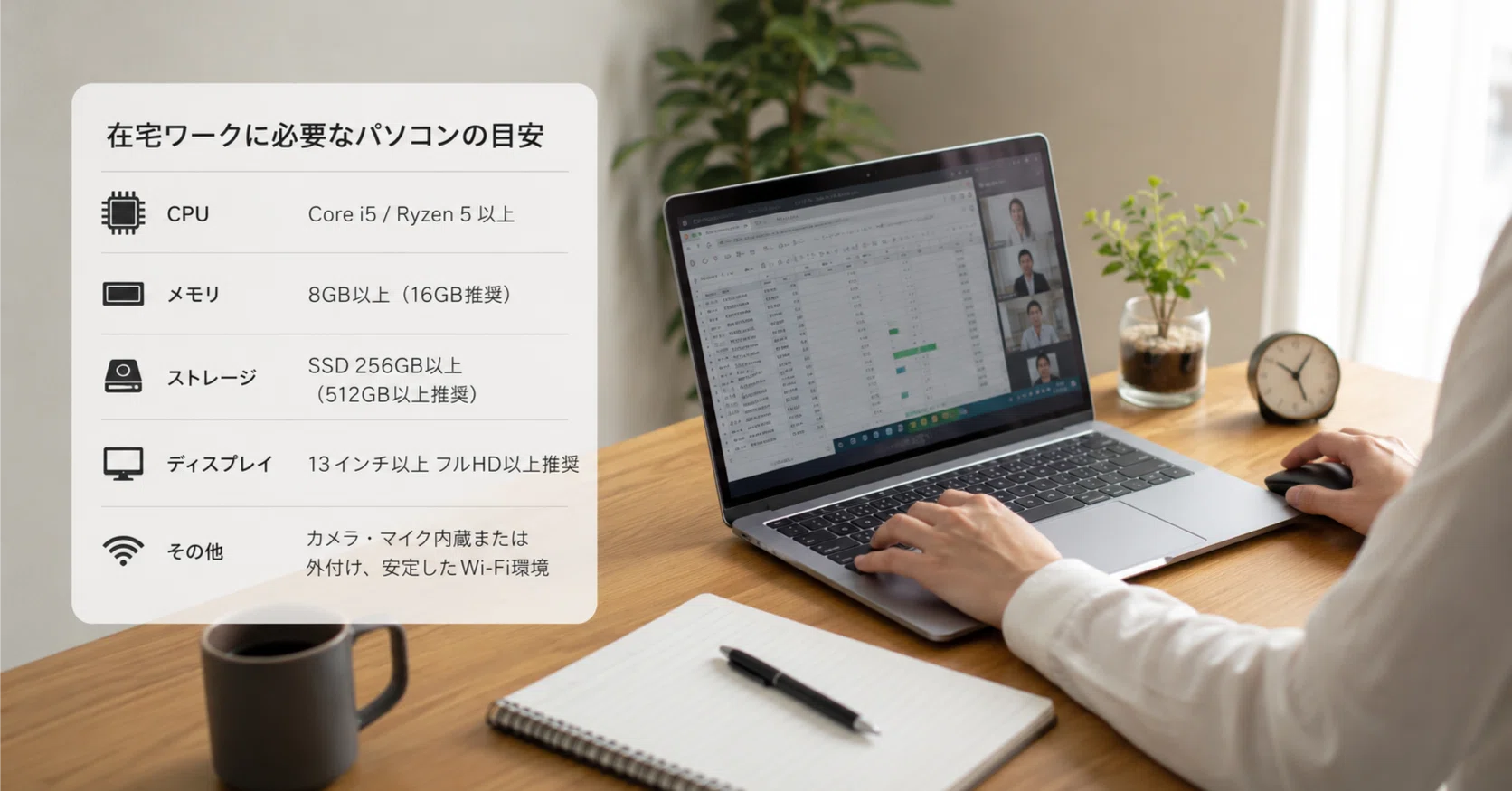 在宅ワークのパソコンスペックはどれくらい必要？安いPCで失敗しない