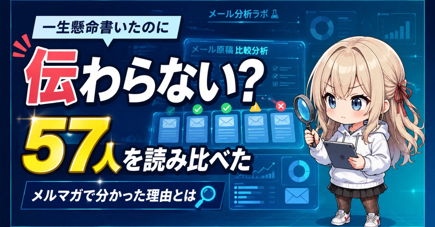 一生懸命書いたのに伝わらない？57人のメルマガを読み比べて分かった