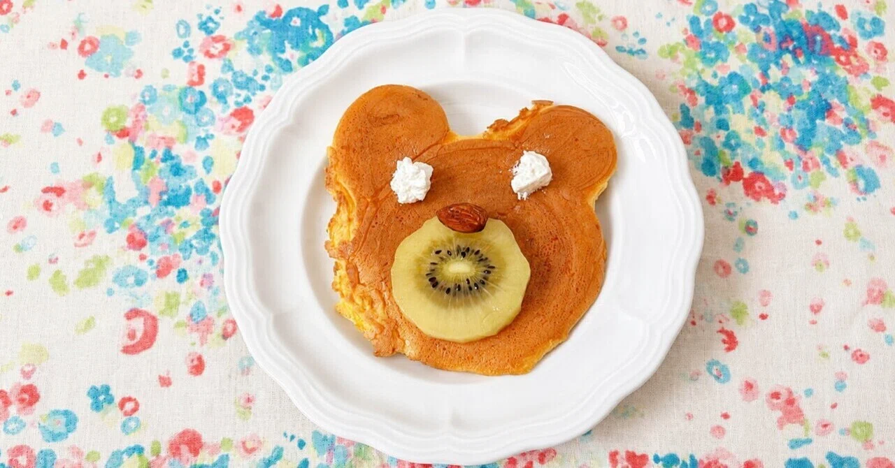 今日のおやつ〉愛すべきくまさんパンケーキ｜うに。ちいさなおやつの時間