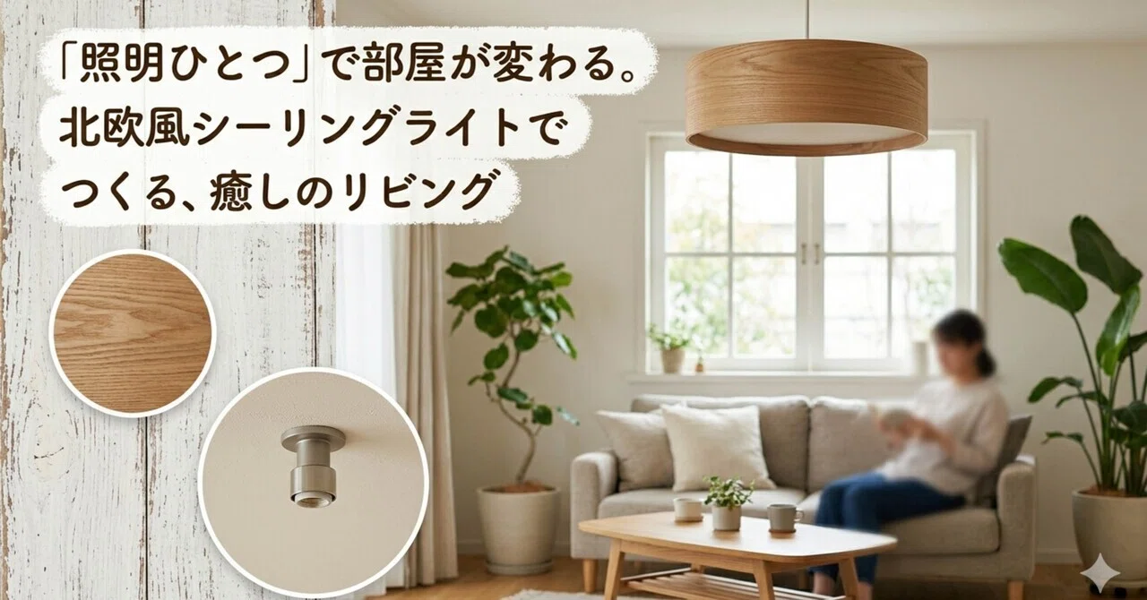 北欧風ルームライト 照明ひとつ」で部屋が変わる。北欧風シーリングライトでつくる、癒しの