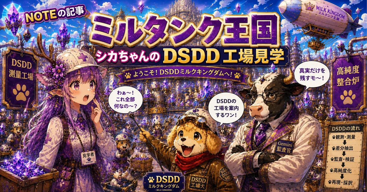 💎クリスタル ミルタンク王国🐄 🦌シカちゃんのDSDD工場見学🐶｜けんちゃぴ🐶kenchappy_mopdog