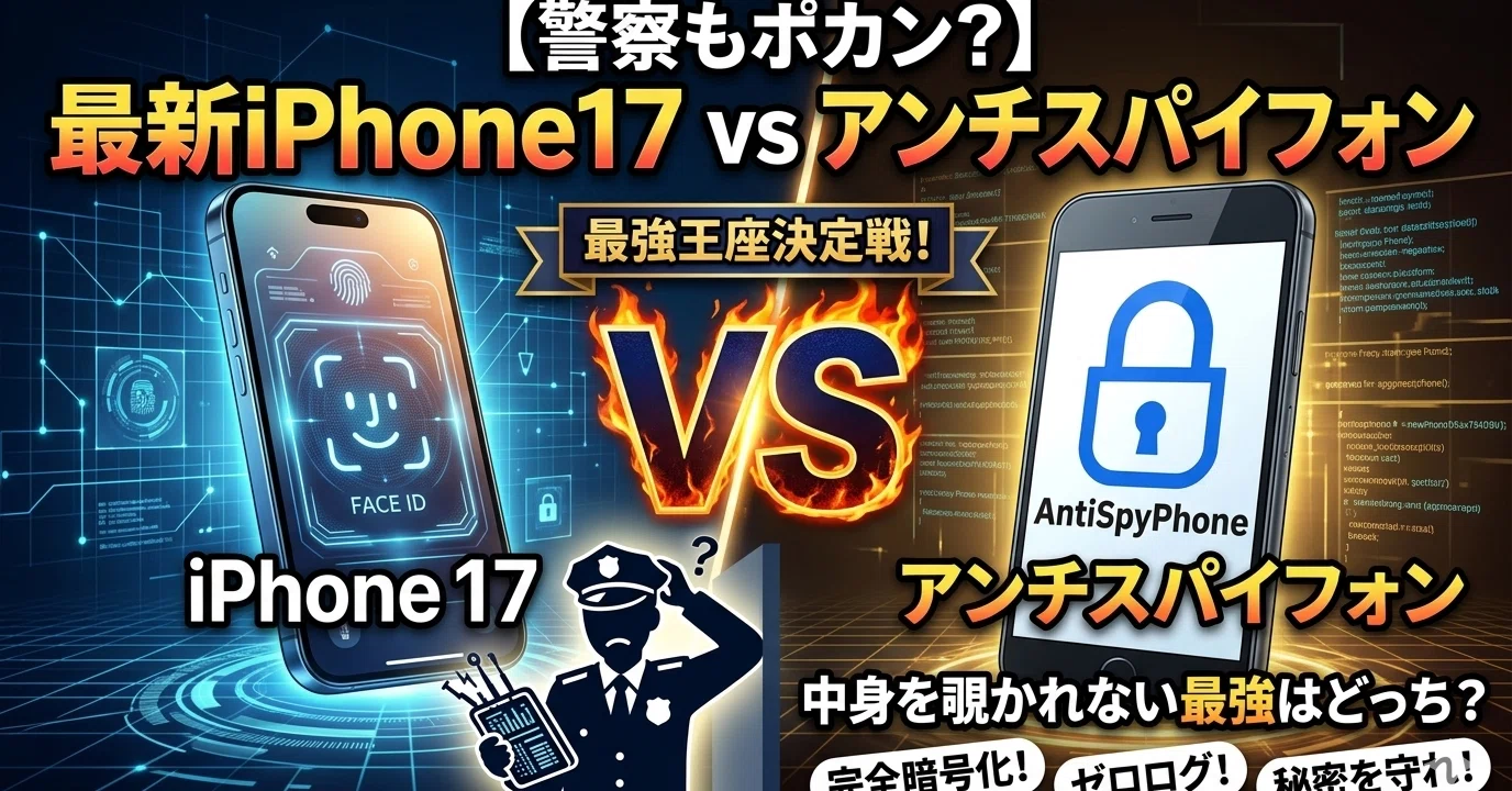 警察もポカン？】最新iPhone17 vs アンチスパイフォン 中身を覗かれ