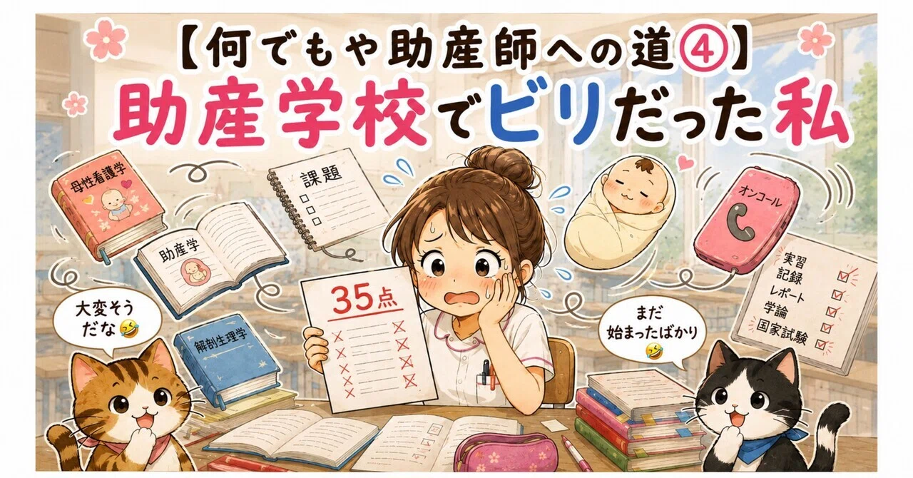 何でもや助産師への道④】助産学校でビリだった私｜こじこま助産師