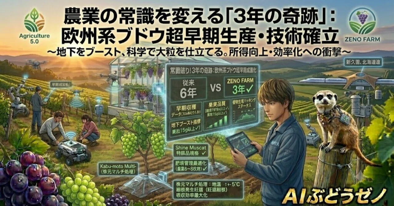 32 AI ×ぶどう】常識を覆す3年の奇跡。最先端アグリテックで挑む、次