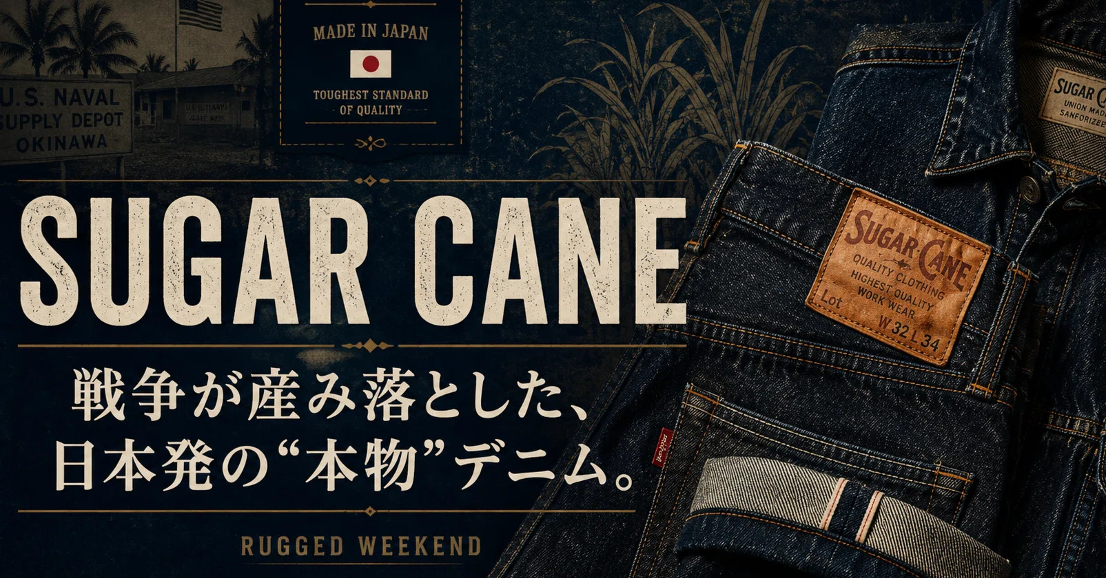 SUGAR CANEヴィンテージデニムLEE大戦モデル月桂樹東洋 
