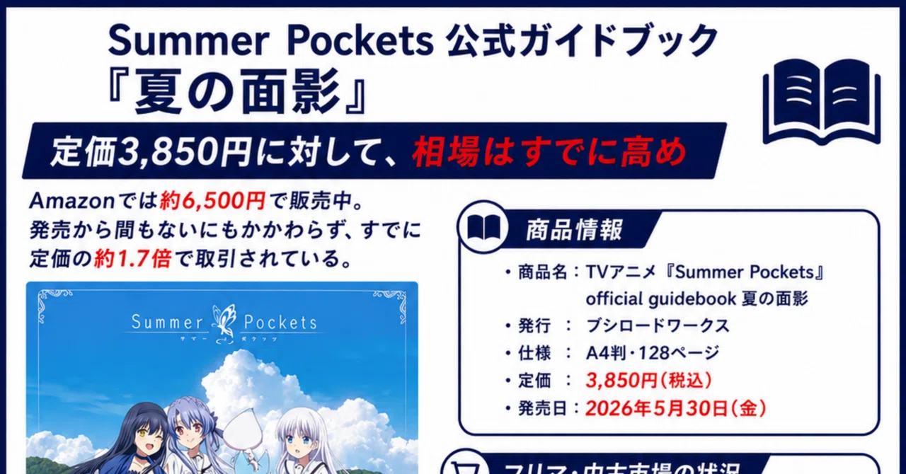 定価3,850円→Amazon約6,500円】Summer Pockets公式ガイドブック『夏の