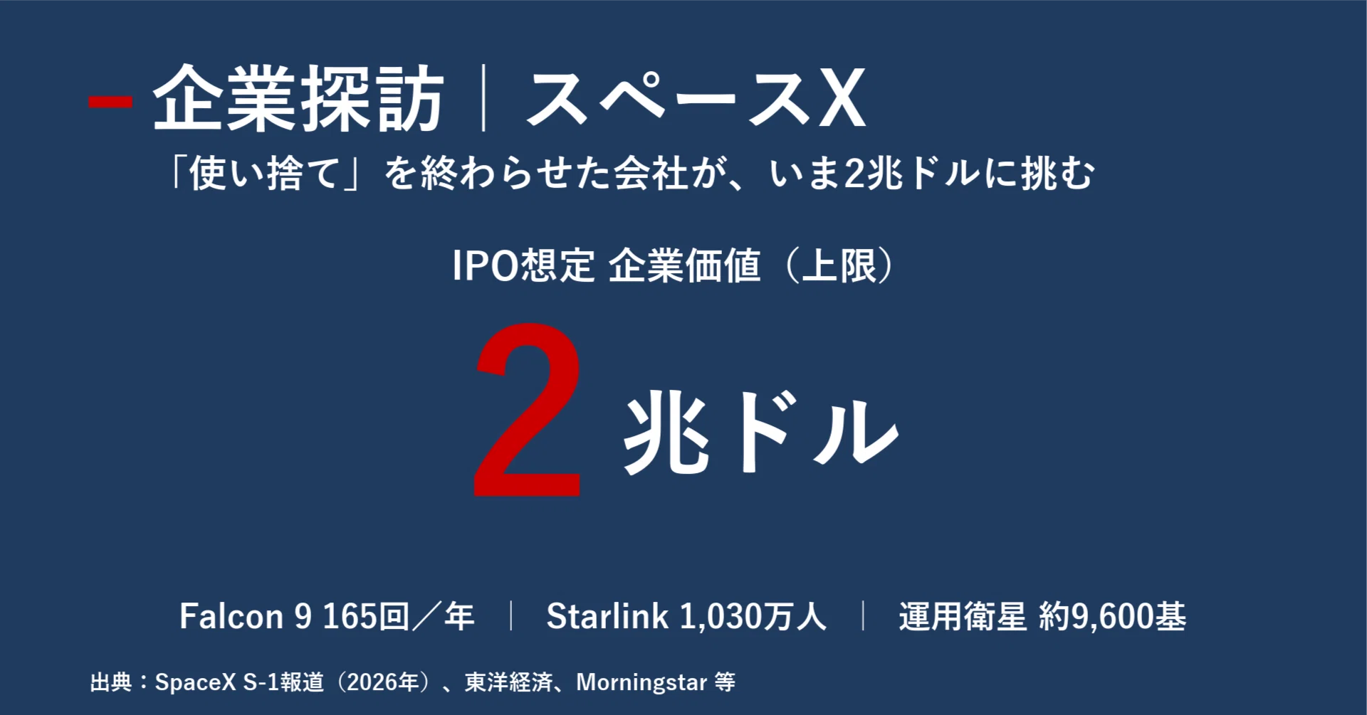 企業探訪｜スペースX｜宮野宏樹