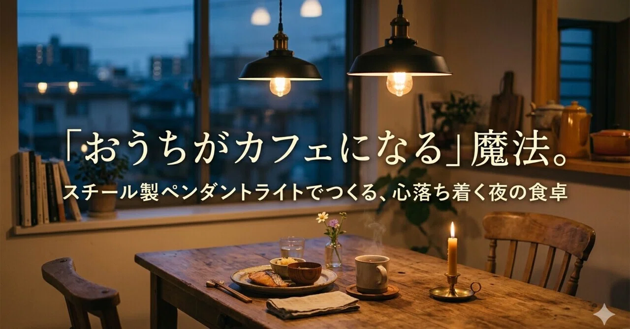 カフェ照明x8 おうちがカフェになる」魔法。スチール製ペンダントライトでつくる、心